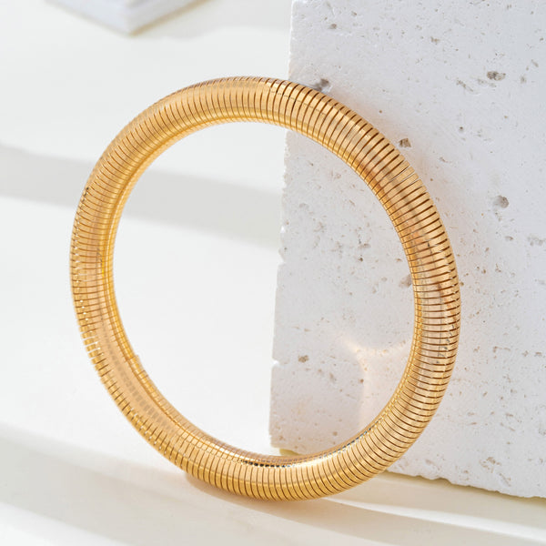 Gold-Tone Flexible Coil Bangle | 80B1714
