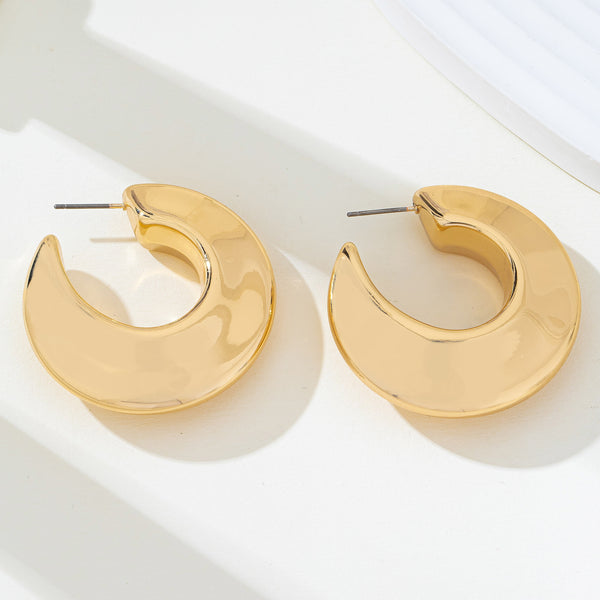 Bold Gold-Tone Chunky Hoops Earrings | 80E62155