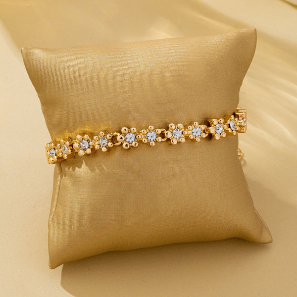 Floral Crystal Tennis Bracelet | 80B1730