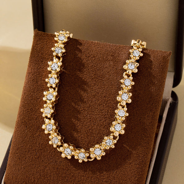 Floral Crystal Tennis Bracelet | 80B1730