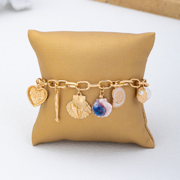 Nautical Gold-Tone Multi-Charm Bracelet | 80B1726