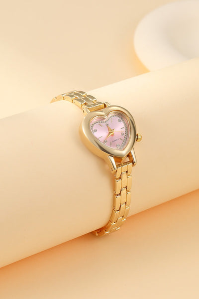 HEART DIAL OVAL BAND BRACELET WATCH | 40W3000