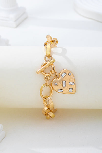 Crystal Heart Toggle Bracelet | 80B1741