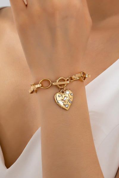 Crystal Heart Toggle Bracelet | 80B1741
