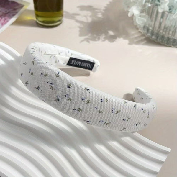 FLORAL PUFFED SPA HEADBAND HAIR BAND | 40HB197