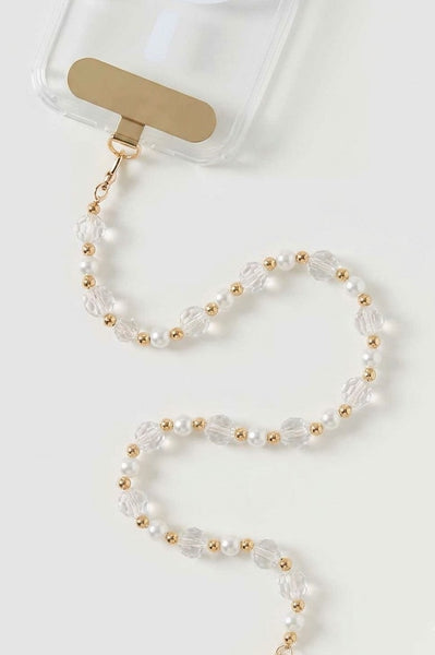 Pearl and Faceted Crystal Beaded Lanyard | 40CA100
