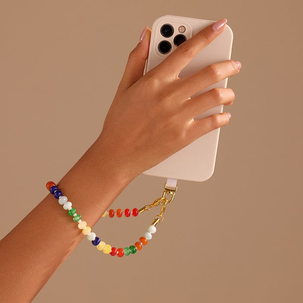 Ombré and Rainbow Beaded Lanyard | 40CA102