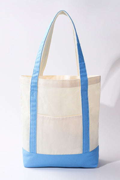 Classic Large Cotton Canvas Shoulder Tote Bag | 40P611