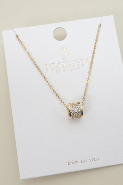 18K STAINLESS STEEL TARNISH FREE BARREL NECKLACE | 40NK9703