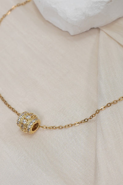 18K STAINLESS STEEL TARNISH FREE BARREL NECKLACE | 40NK9704