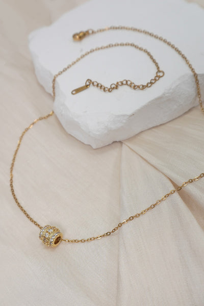 18K STAINLESS STEEL TARNISH FREE BARREL NECKLACE | 40NK9704