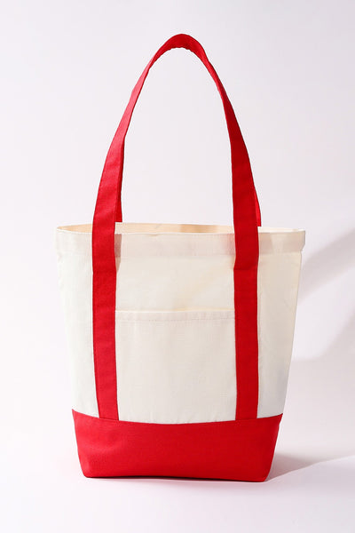 Medium Cotton Canvas Shoulder Tote Bag | 40P612