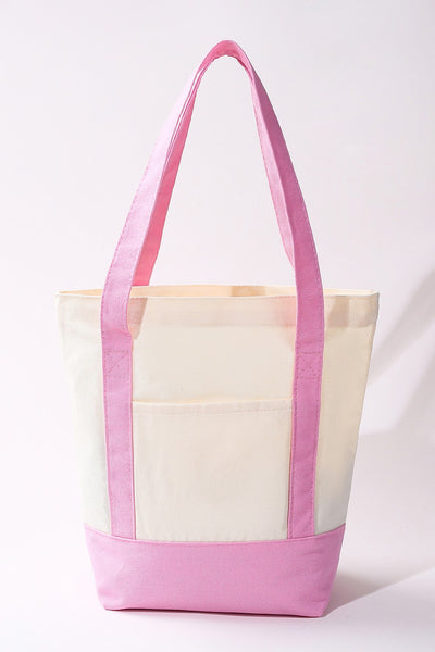 Medium Cotton Canvas Shoulder Tote Bag | 40P612