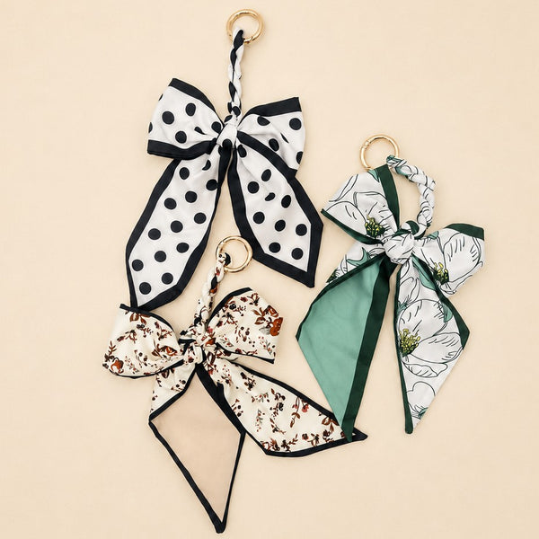 SCARF BOW BAG CHARM KEYCHAIN | 40KC170