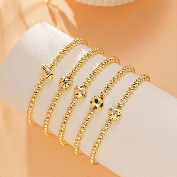 GAME DAY FOOTBALL BASEBALL BALL CHAIN BRACELET | 40B5255