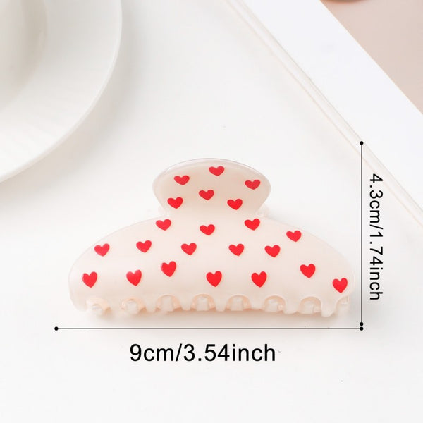 Polka Heart Hair Claw Clip | 40H1087