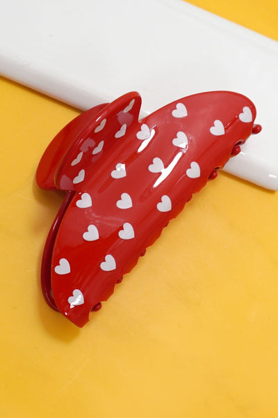 Polka Heart Hair Claw Clip | 40H1087