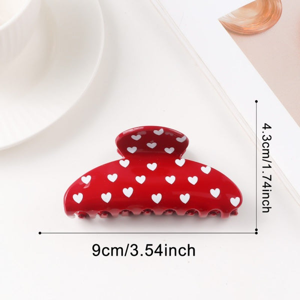 Polka Heart Hair Claw Clip | 40H1087