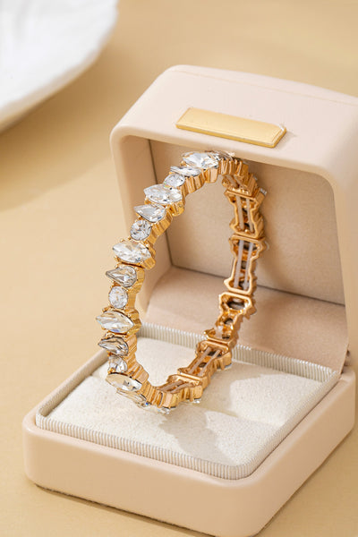 Crystal Gold-Tone Stretch Statement Bracelet | 80B1786