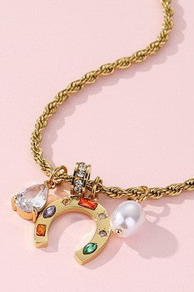STAINLESS STEEL TARNISH FREE CHARM NECKLACE | 40NK9710
