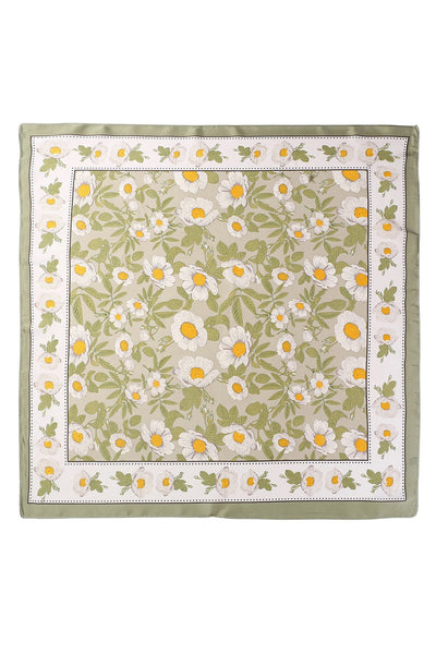 Spring Meadow Daisy Silky Feel Banada Scarf | 40SC713