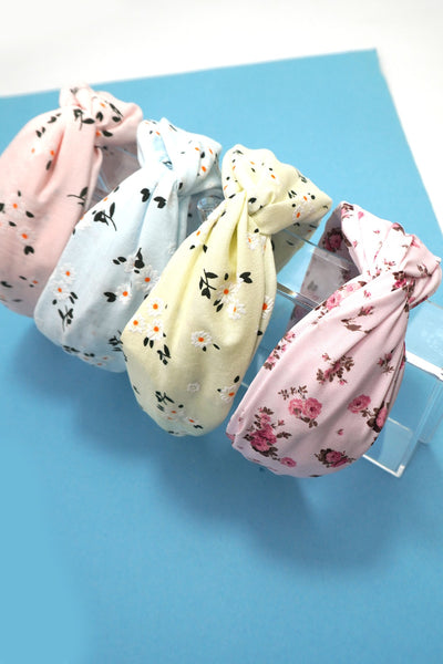 Pastel Floral Dainty Daisy Knot Headband | 40HB199