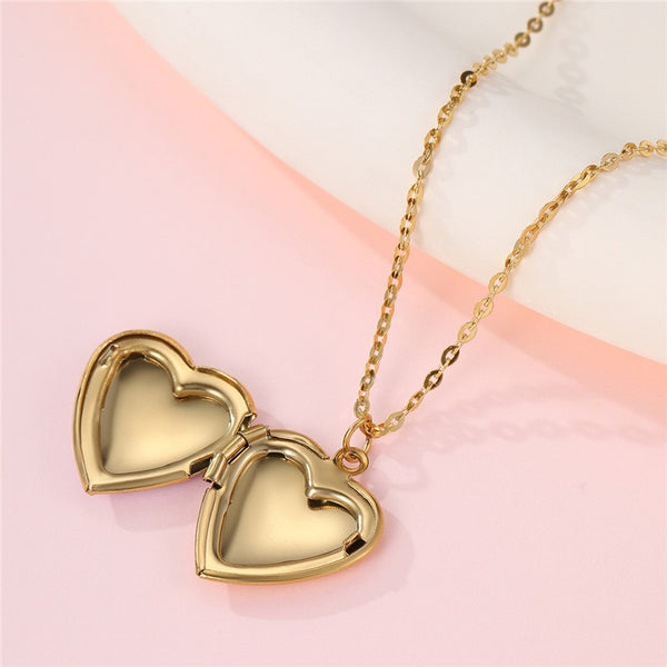 STAINLESS STEEL TARNISH FREE HEART LOCKET NECKLACE |40NK9715