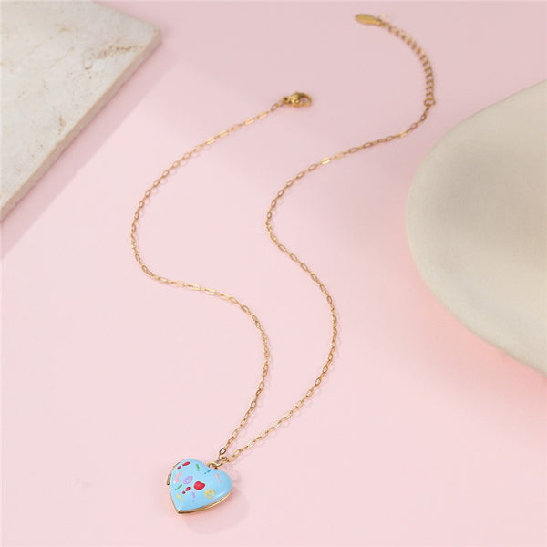 STAINLESS STEEL TARNISH FREE HEART LOCKET NECKLACE |40NK9715