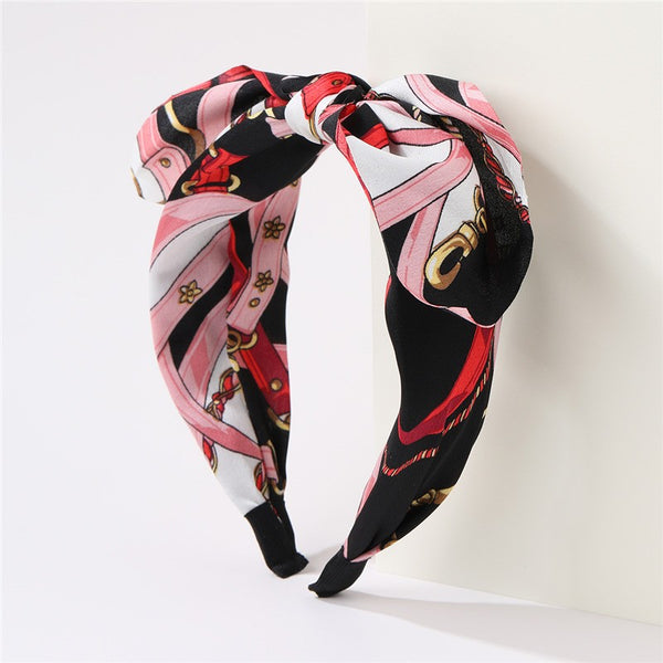 Vintage Chain & Medallion Silky Scarf Knot Headband| 40HB201