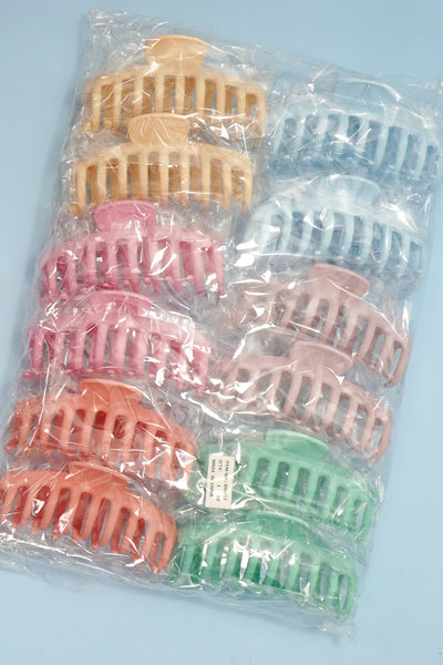 OVERSIZED HAIR CLAW CLIPS 12PCS PACK | 40H203-12PACK