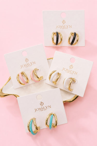 18K Stainless Steel Tarnish Free Enamel Hoop | 40E510