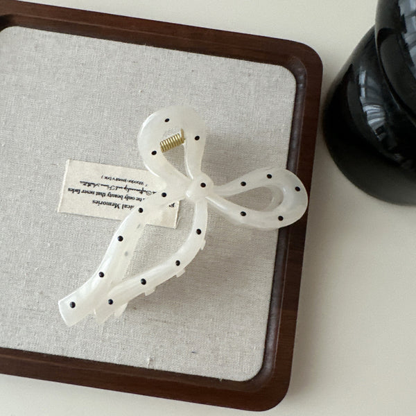 Polka Dot Bow Hair Claw Clips | 40H1094