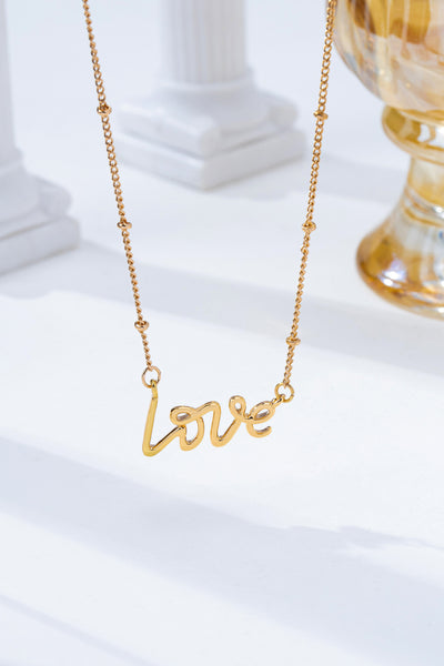 Love Pendant Satellite Ball Chain Necklace | 80N93158