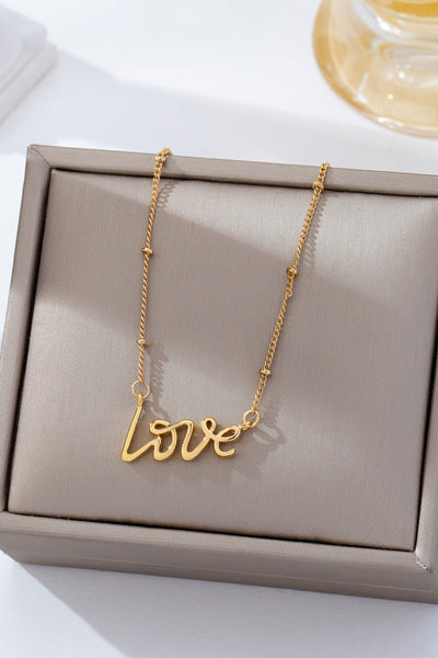 Love Pendant Satellite Ball Chain Necklace | 80N93158