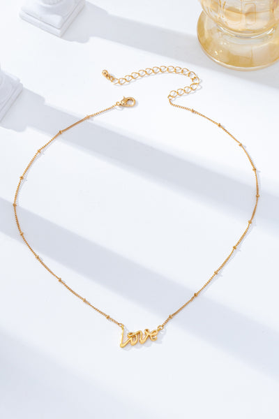 Love Pendant Satellite Ball Chain Necklace | 80N93158