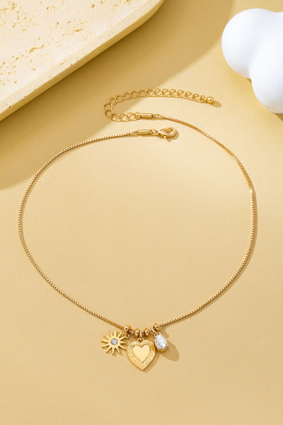Celestial Heart and Starburst Charm Necklace | 80N93135