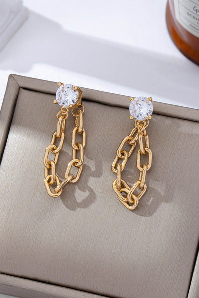 Crystal Stud Hoop and Drop Link Earrings | 80E62319A