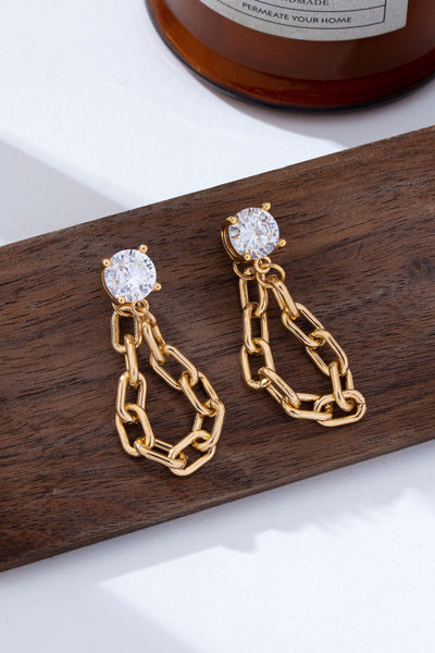 Crystal Stud Hoop and Drop Link Earrings | 80E62319A