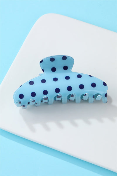 Retro Polka Dot Hair Claw - Glossy Spotted French Style Clip | 40H1099