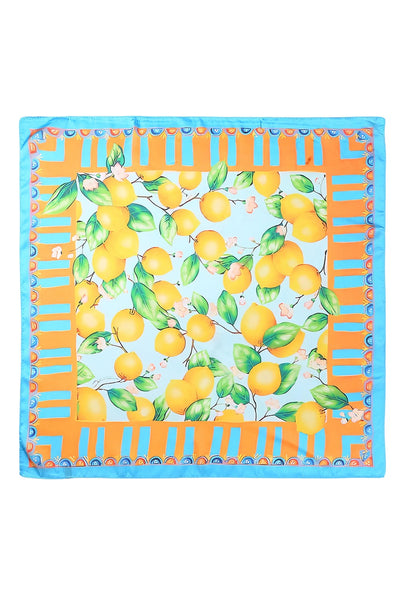 Sun-Drenched Lemon Orchard SilkyFeel Bandana Scarf | 40SC724
