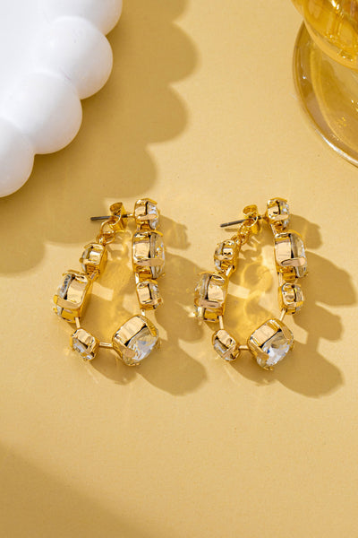 Cascading Round Cut Crystal Drop Earrings | 80E62345