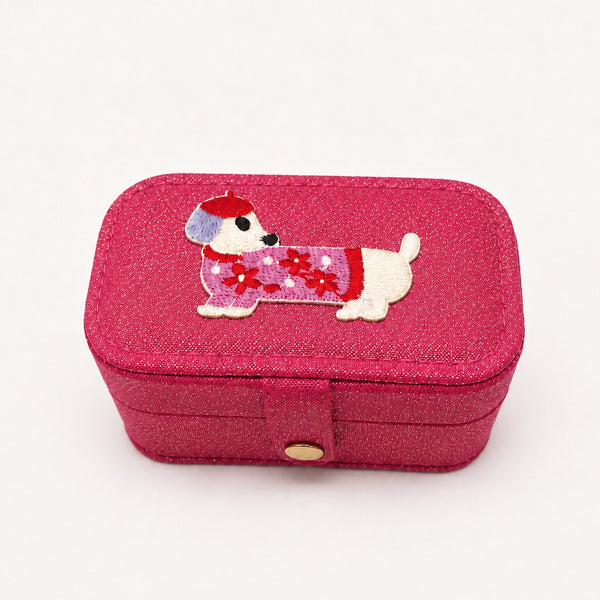 Doggy Dachshund Travel Jewelry Organizer Box Case | 40P653