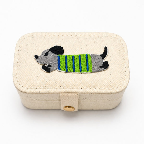 Doggy Dachshund Travel Jewelry Organizer Box Case | 40P653