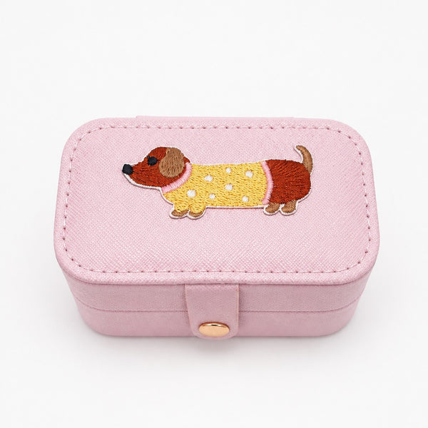Doggy Dachshund Travel Jewelry Organizer Box Case | 40P653