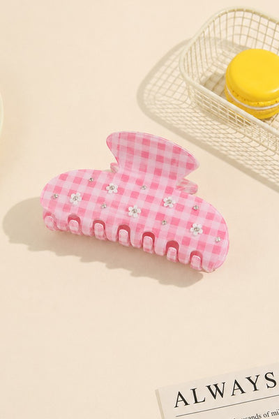 Stripes Gingham Floral Hair Claw Clip | 40H1106