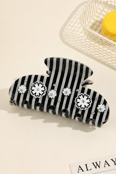 Stripes Gingham Floral Hair Claw Clip | 40H1106