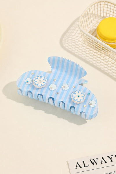 Stripes Gingham Floral Hair Claw Clip | 40H1106
