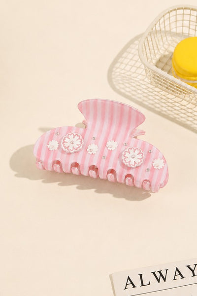 Stripes Gingham Floral Hair Claw Clip | 40H1106