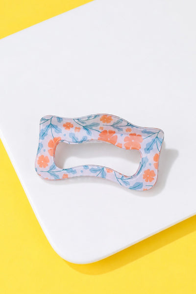 Floral Waivy Silhouette Hair Claw Clip | 40H1109