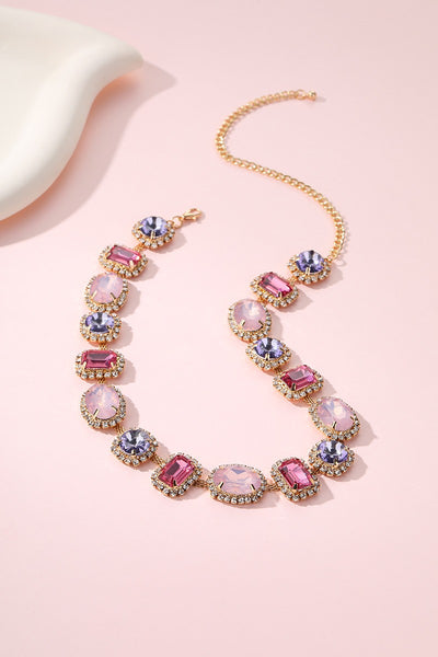 Multi Color Gemstone Statement Necklace | 40NK9718